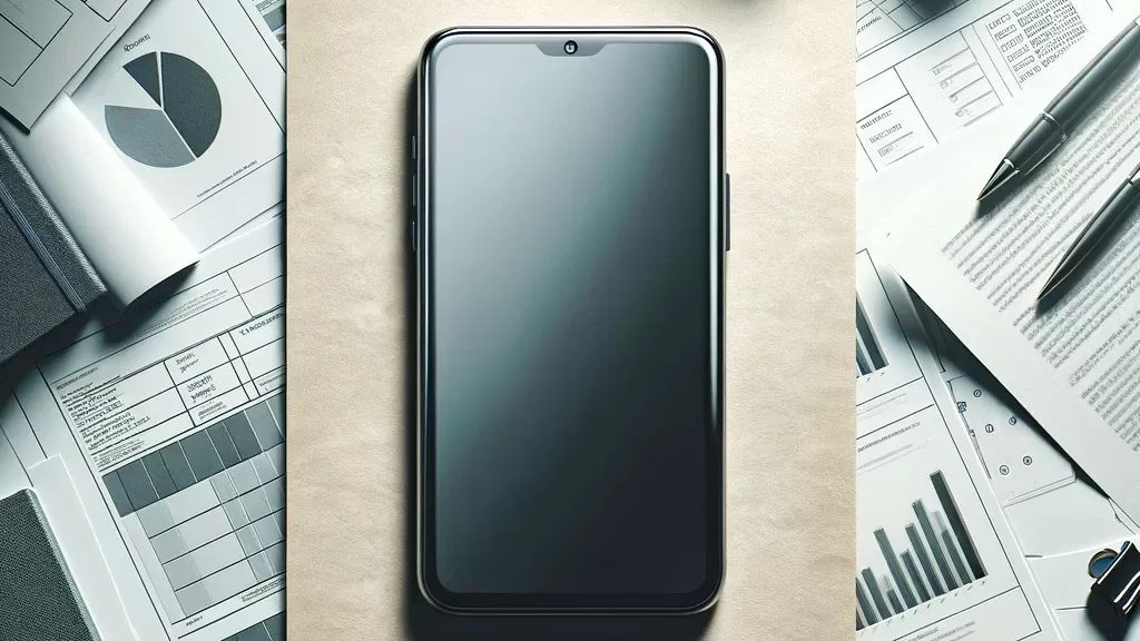 Smartphone auf dokumenten