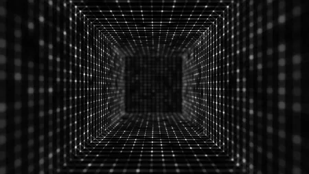 3d-gitter-tunnel-abstrakter-hintergrund
