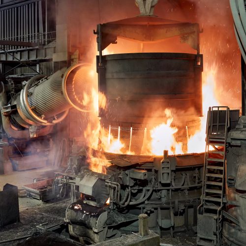 Elektrolichtbogenofen korb schrott feuer