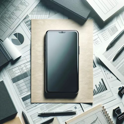 Smartphone auf dokumenten