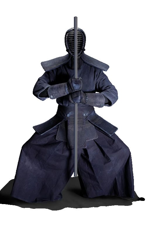 Samurai mit stabstahl laengs xtp