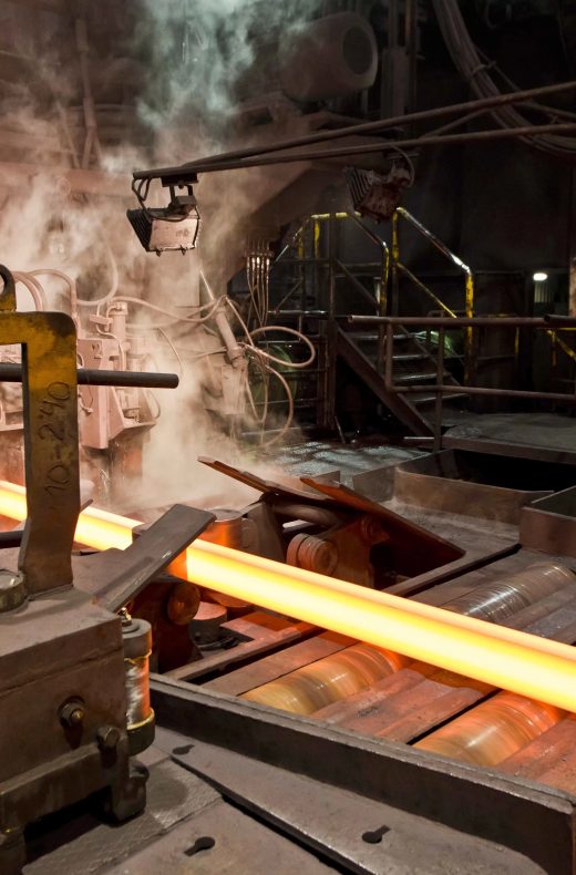 Walzwerk verarbeitung gluehnder stabstahl