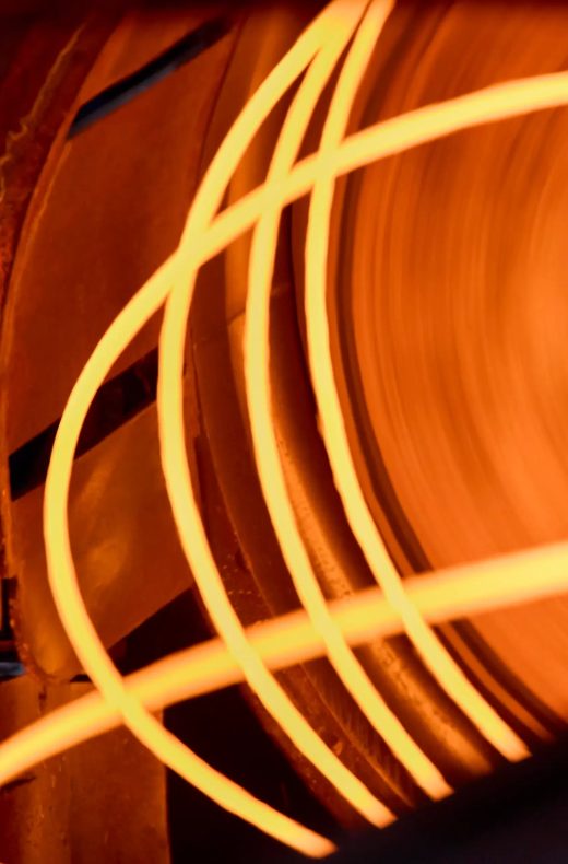 Gluehender draht erzeugung