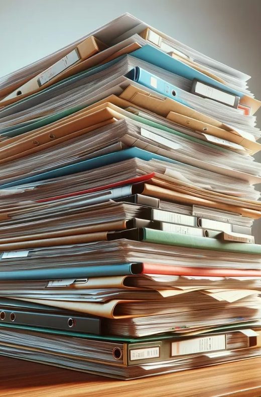 Ordner stapel aktien dokumente